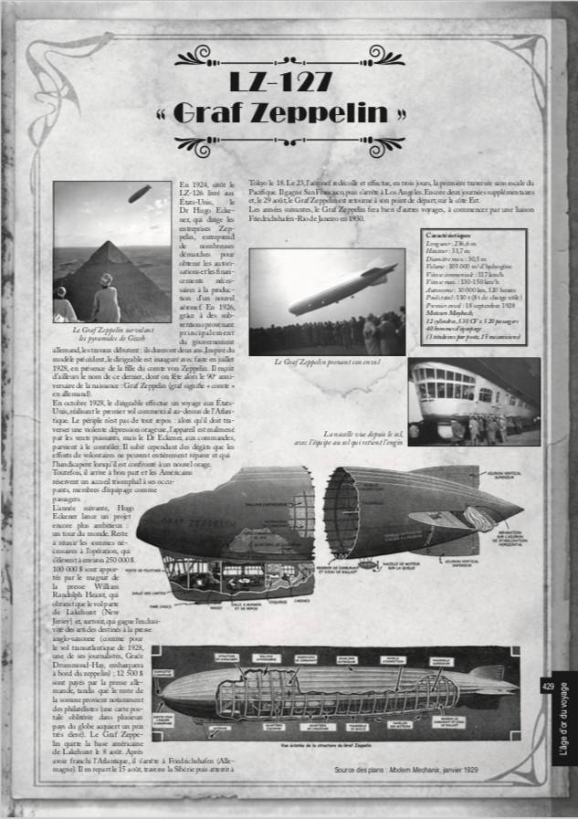 Extrait du livret années 20, Graf Zeppelin